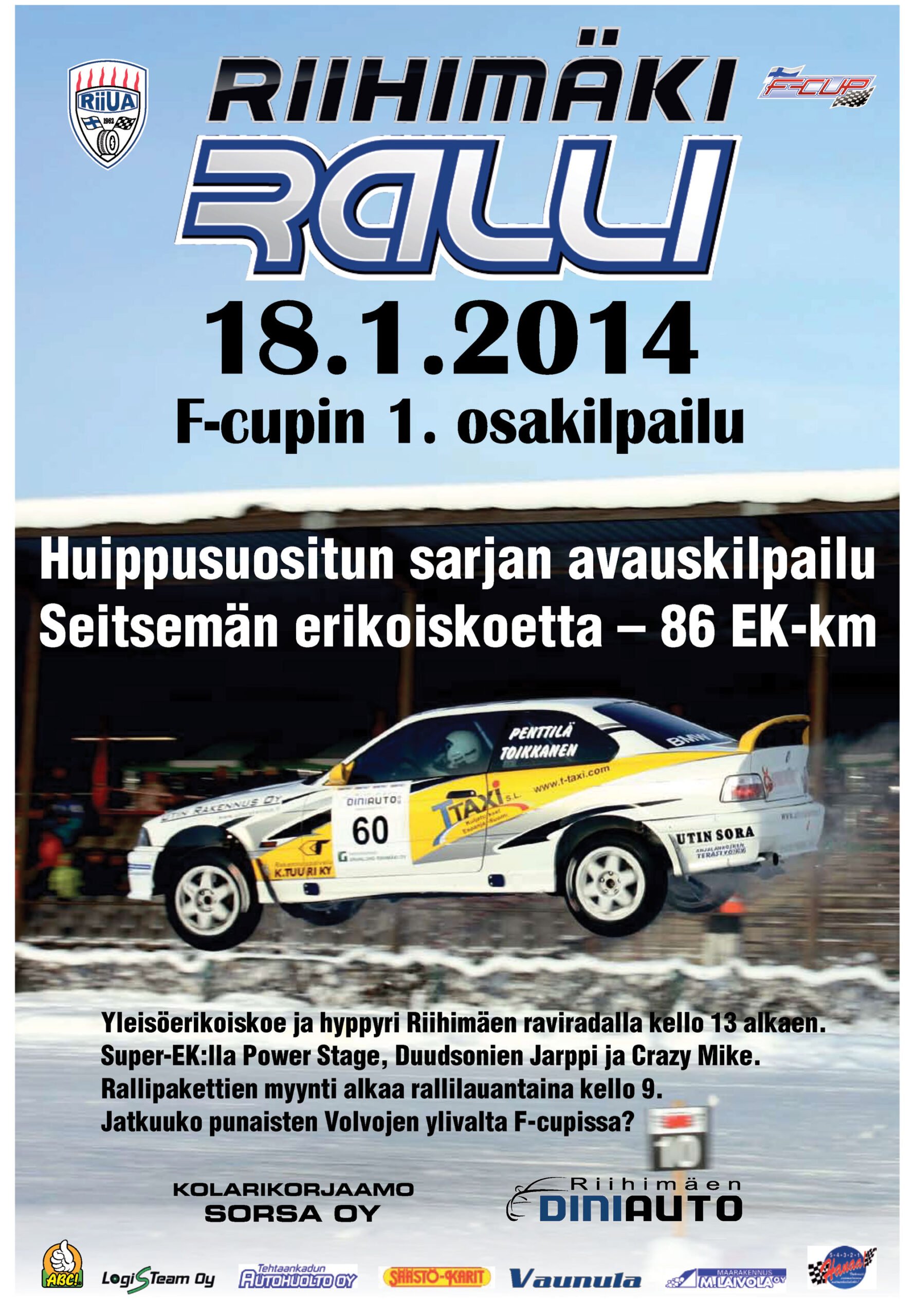 Riihimäki-ralli 18.1.2014, lehden kansi