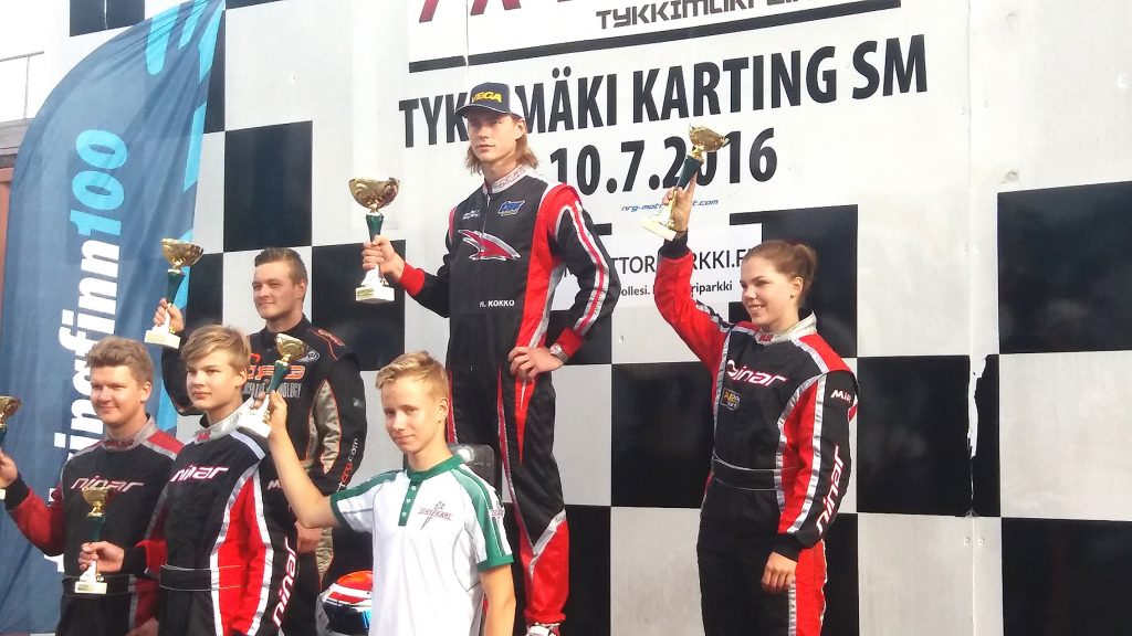 Henri Kokko, Henri Kauppi ja Kaisa Eristö valtasivat podiumin kahdesti tänään Tykkimäellä.