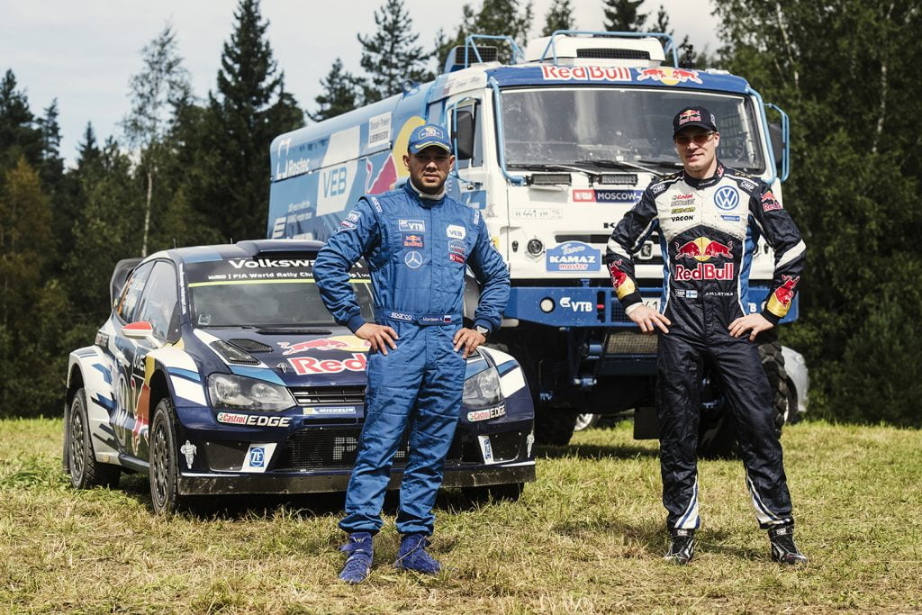 Jari-Matti Latvala ja Airat Mardeev. Kuva: Jaanus Ree / Red Bull Content Pool 