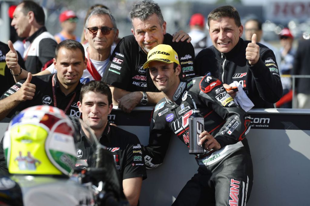 Johann Zarco sijoittui toiseksi Japanin Moto2-luokan kisassa ja kasvatti MM-pistejohtoaan. Kuva: Ajo Motorsport